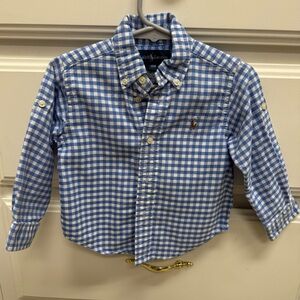 Ralph Lauren Kids Blue Gingham Shirt